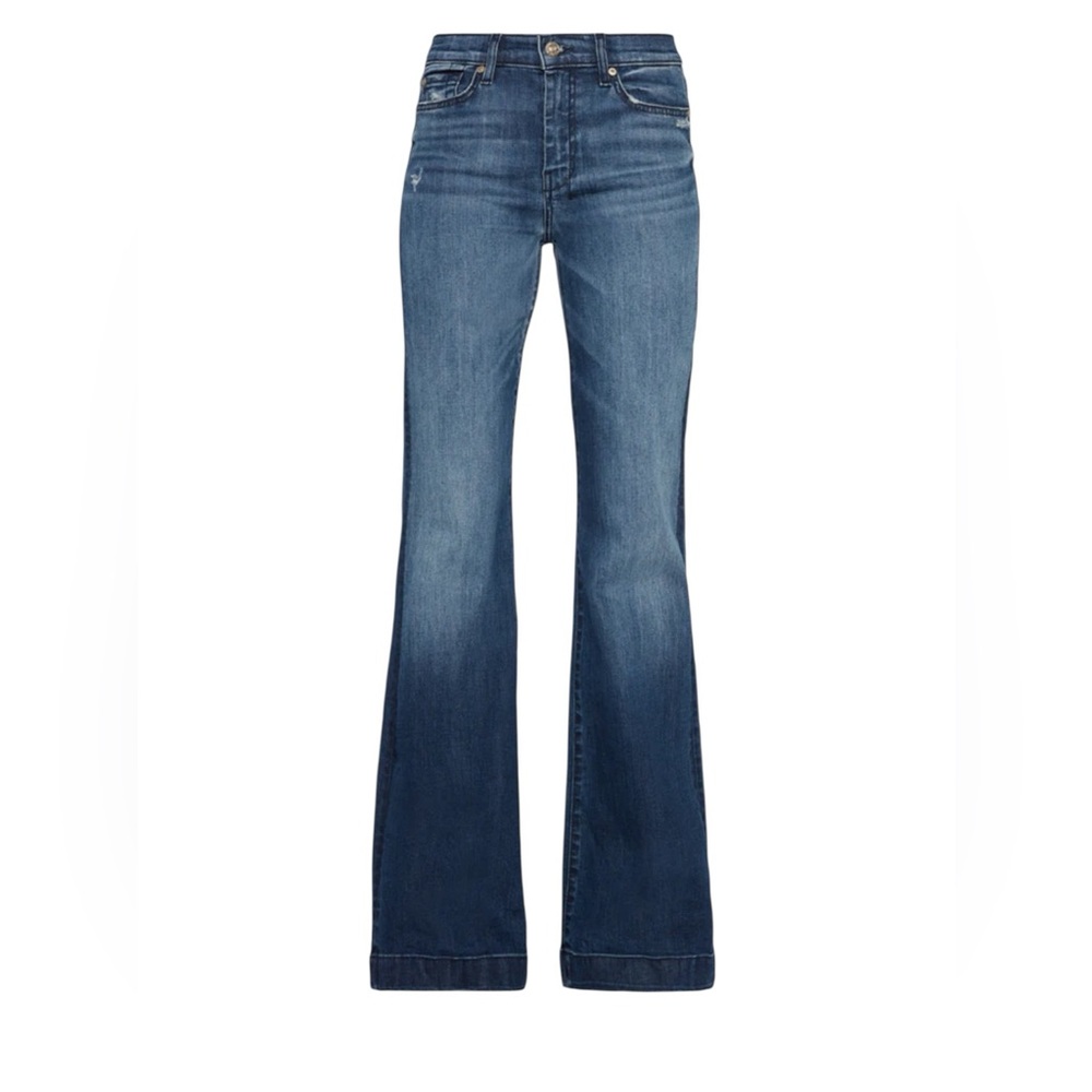 7 For All Mankind Indigo Wide Leg Jeans